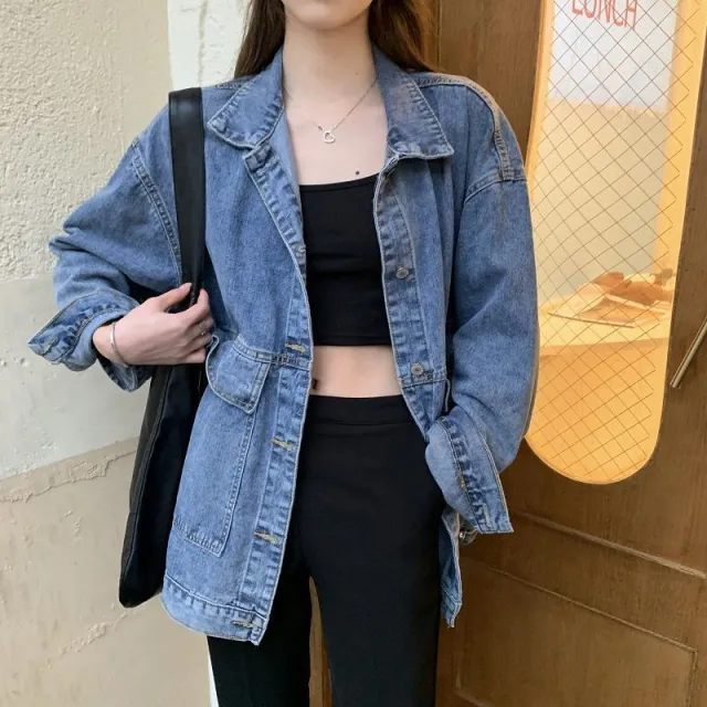 Denim Jacket Female Students Loose And Versatile Blue - Shop at LoveMi