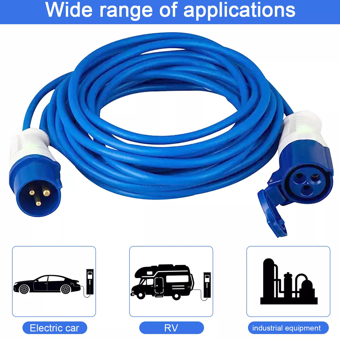 10M 15M 25M Waterproof Camping Caravan Motorhome Electric Mains Hook Up Cable — image 6