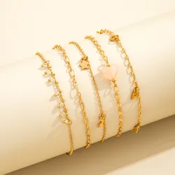 Dropship Cross-border Stainless Steel Bracelet 2023 Hot Sale Gold-plated  Hand Jewelry Women's Accessories Simple Fashion Star Bracelet to Sell  Online at a Lower Price
