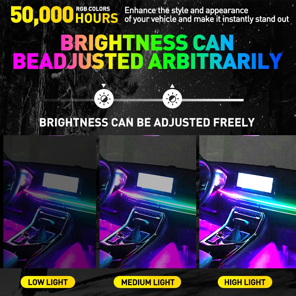 10in1 Full LED Bead Symphony Dream Car Interior Ambient Lighting Wireless Kit — image 10