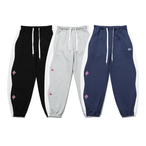 Contrast Drawstring Leggings Casual Trousers for Men's Street Loose