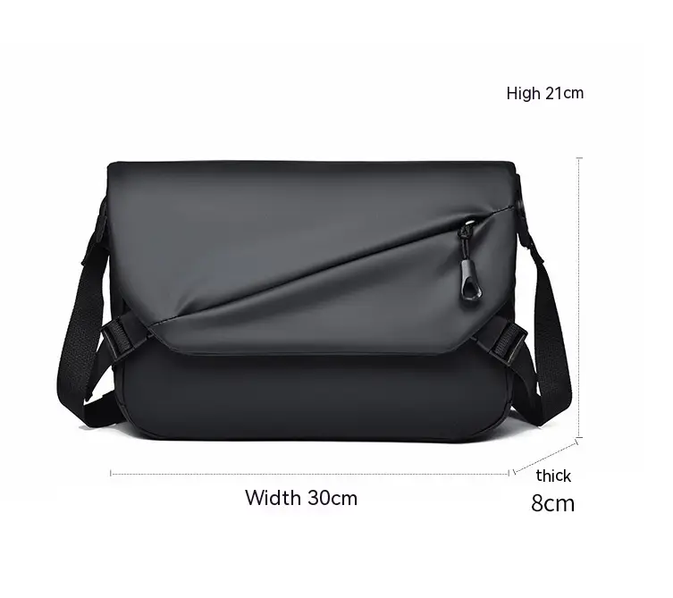Minimalist Crossbody Bag for Daily Use, Water-Repellent Shoulder Messenger Bag