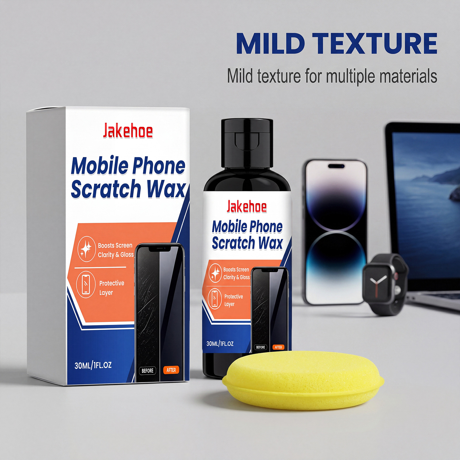 JAKEHOE Scratch-resistant Wax For Mobile Phones, Watches, And Computers - Cleaning Wax For Fine Marks And Stains