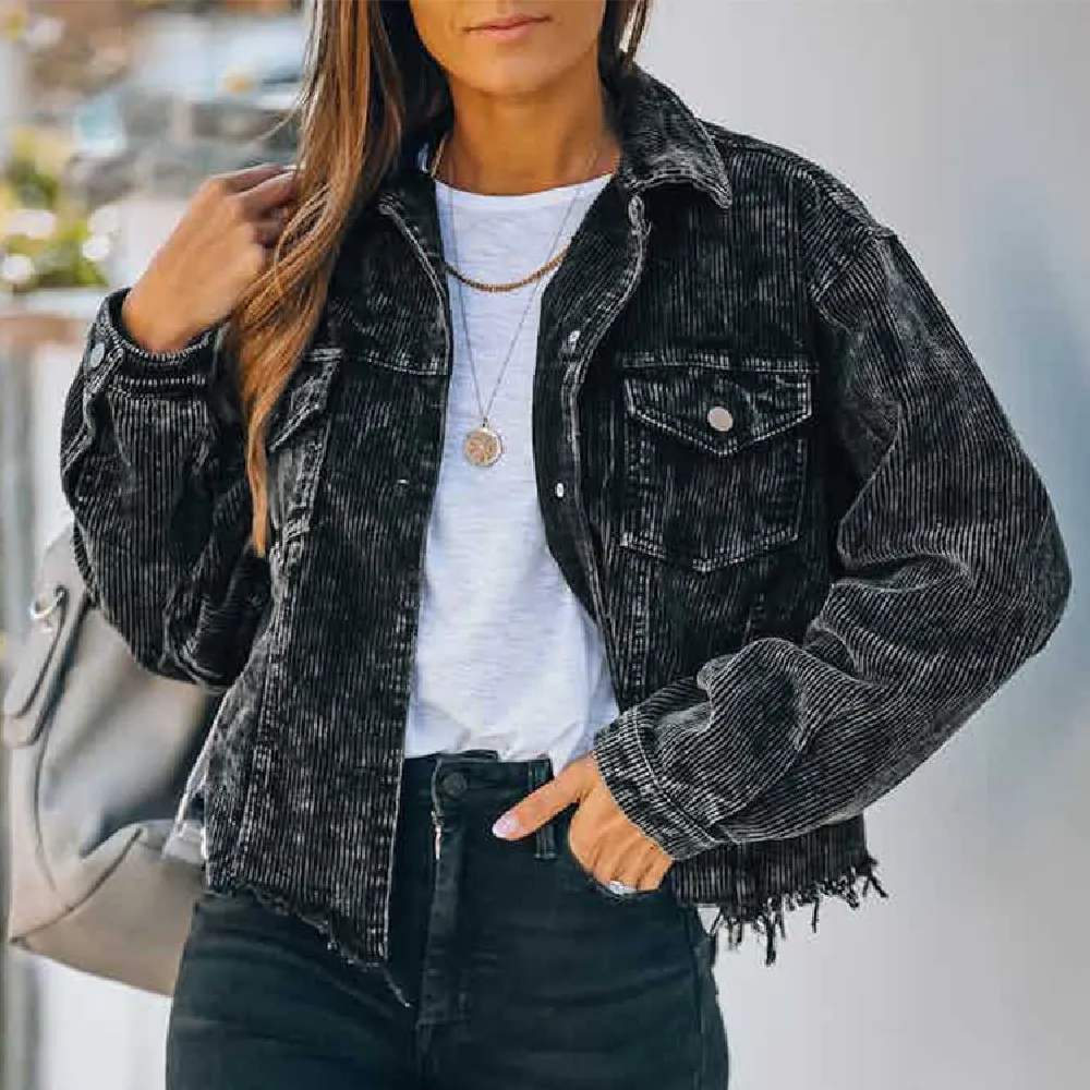 Fashion Baseball Jersey Retro Coat Women