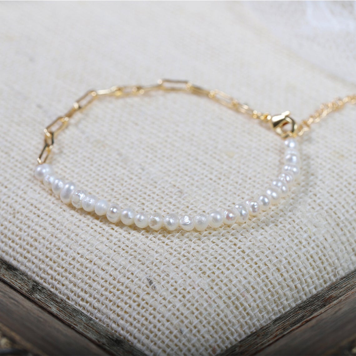 Natural Freshwater Pearl Stitching Bracelet Personality And Fashion