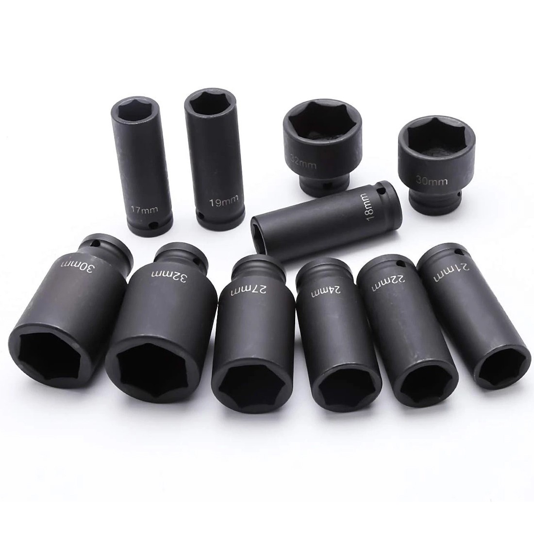 40 Piece Heavy Duty Car Truck Deep Impact Socket Set 1-2 Drive 8- 32mm Metric — image 6