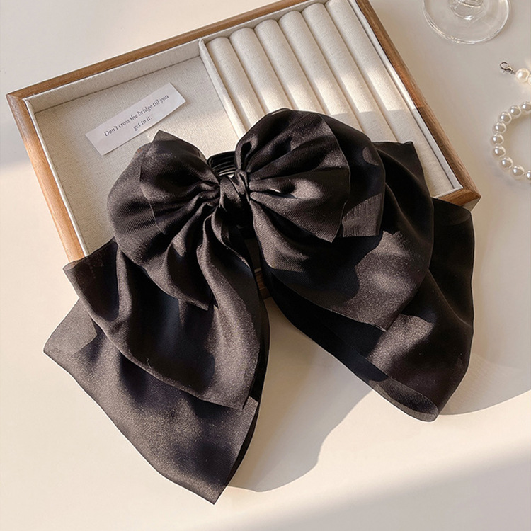 French Satin Super Multi Layer Bow Ribbon Hairpin