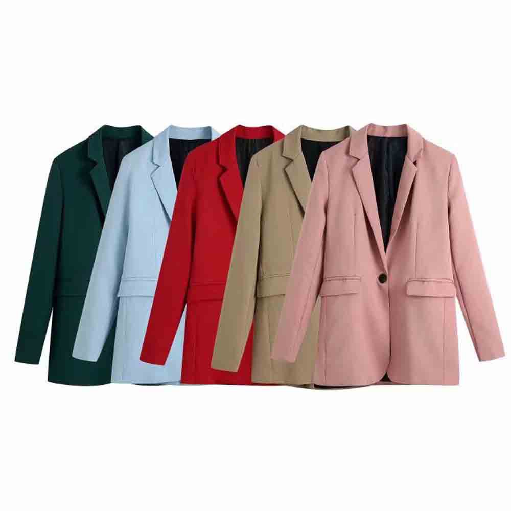 Female Temperament All-match Solid Color Casual Suit Jacket