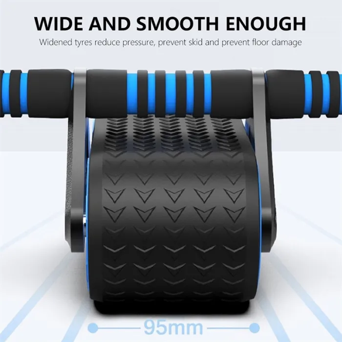 Double Wheel Ab Roller with Automatic Rebound, Core Exercise Wheel for Home Workouts - detail photo 3