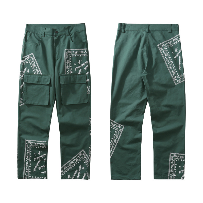 Loose Casual Cargo Pants Mid Waist Straight