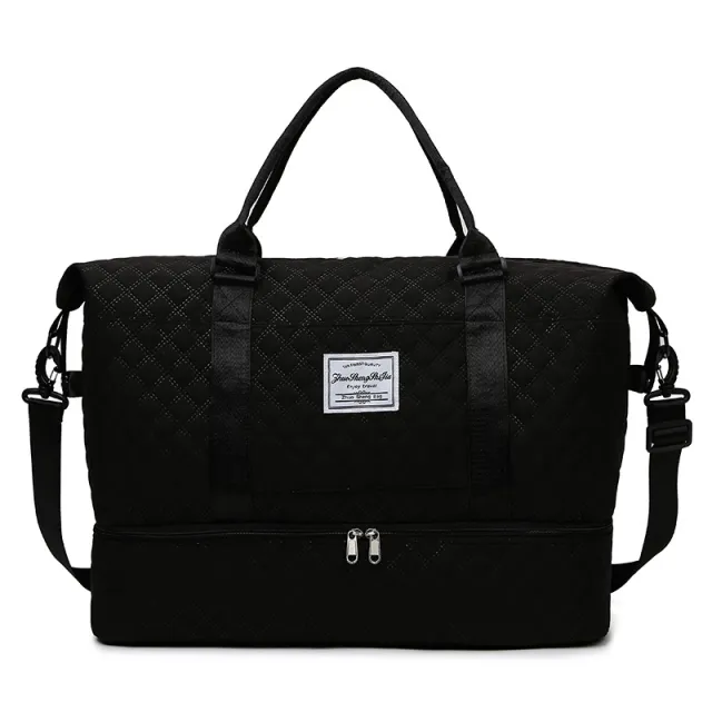 Large Capacity Totes Travel Duffle Bags Dry And Wet Separation Fitness Gym Shoulder Bag For Weekender Overnight Essentials Mommy Handbag Black - Shop at LoveMi