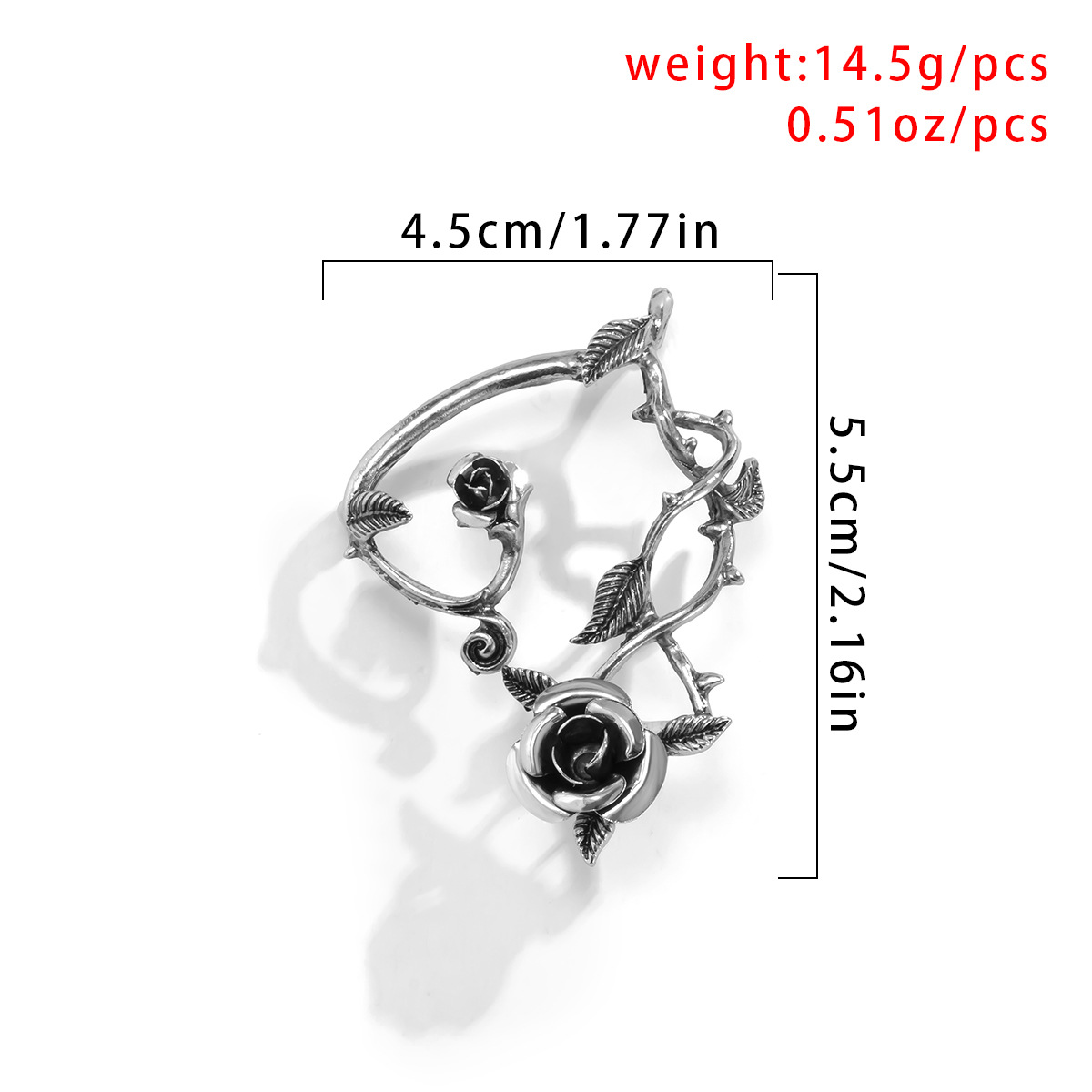 Ornaments Retro Single Geometric Flower Ear Bone Clip