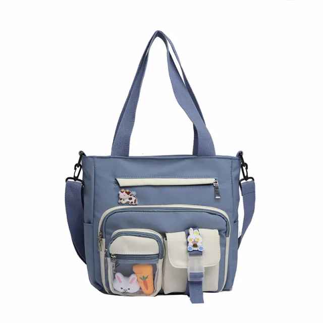 New Women's Large Capacity Japanese Cute Messenger Shoulder Bag Blue - Shop at LoveMi