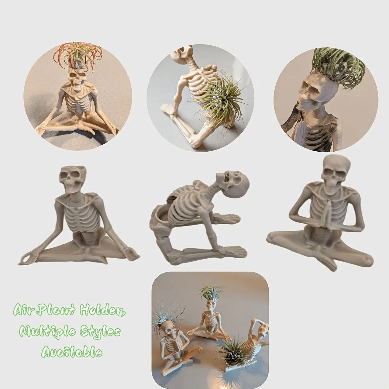 3D Printed Yoga Skeleton Air Plant Holder