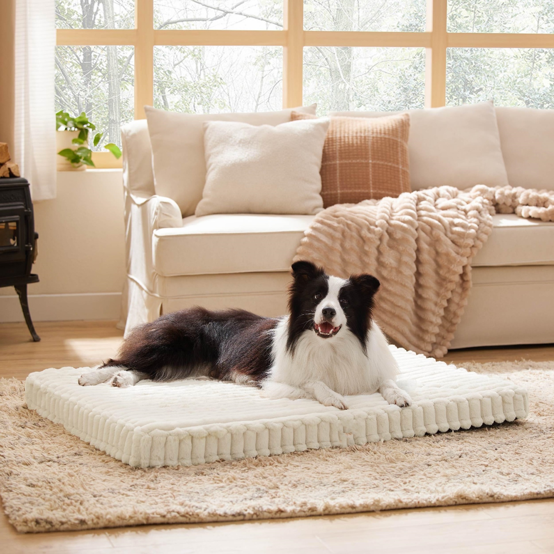 Large Dog Bed And Crate Cushion, Stylish Design, Balanced Support, 30D High-resilience Wave Memory Foam, With Removable And Washable Cover, Non-slip And Waterproof, Soft And Comfortable Pet Mat — foto 13