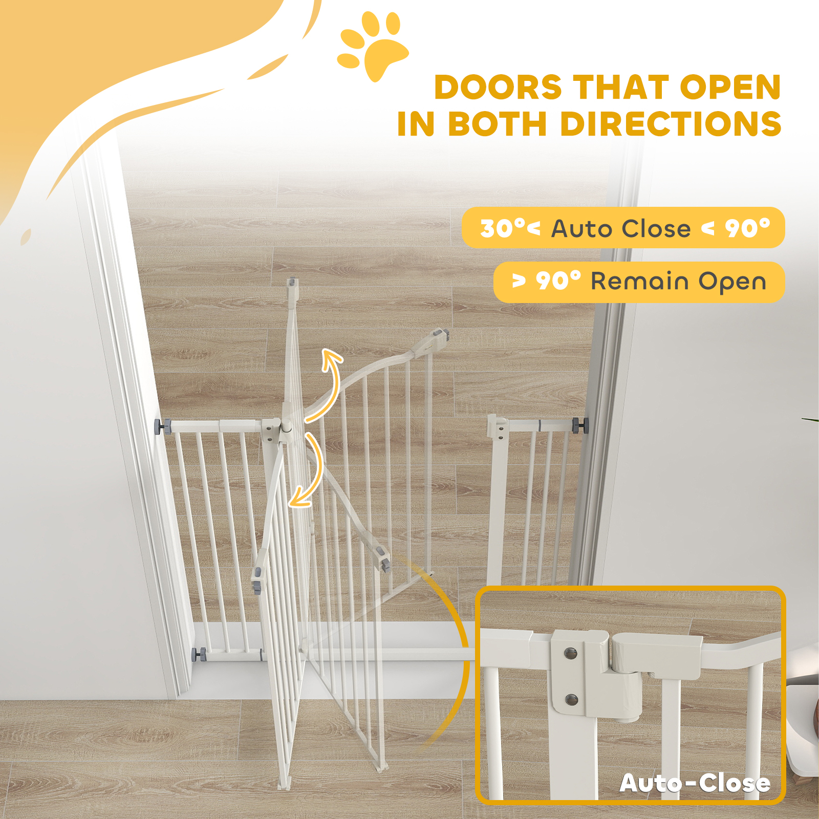 Metal Material,74-100 Cm Adjustable Pet Safety Door With Automatic Closing — image 8