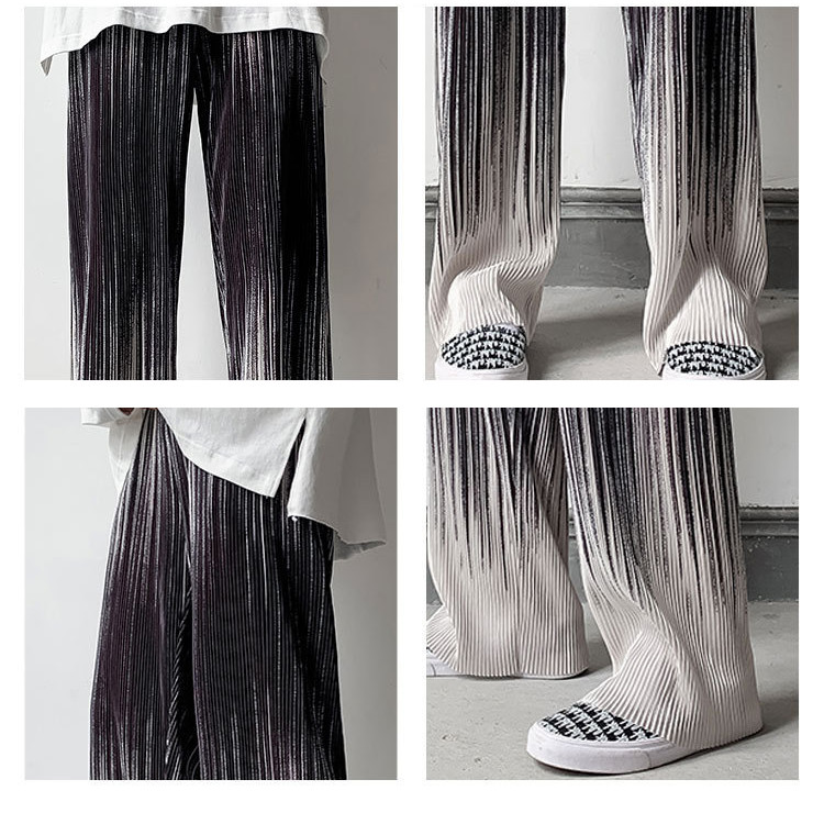 Title 6, Mens Loose Drape Gradient Striped Pants. Comfo...