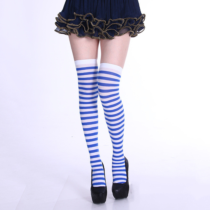 Sapphire blue and white stripe