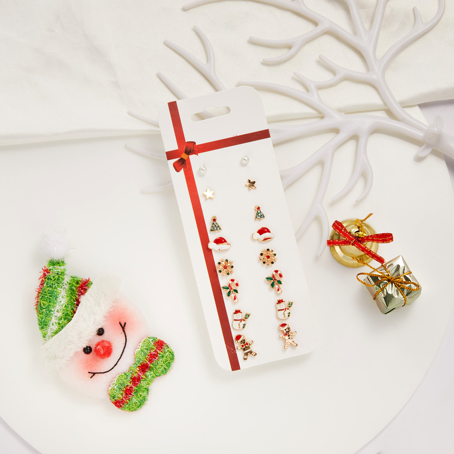 Fashion 8 Pairs Pearl Combination Card Stud Earring Set