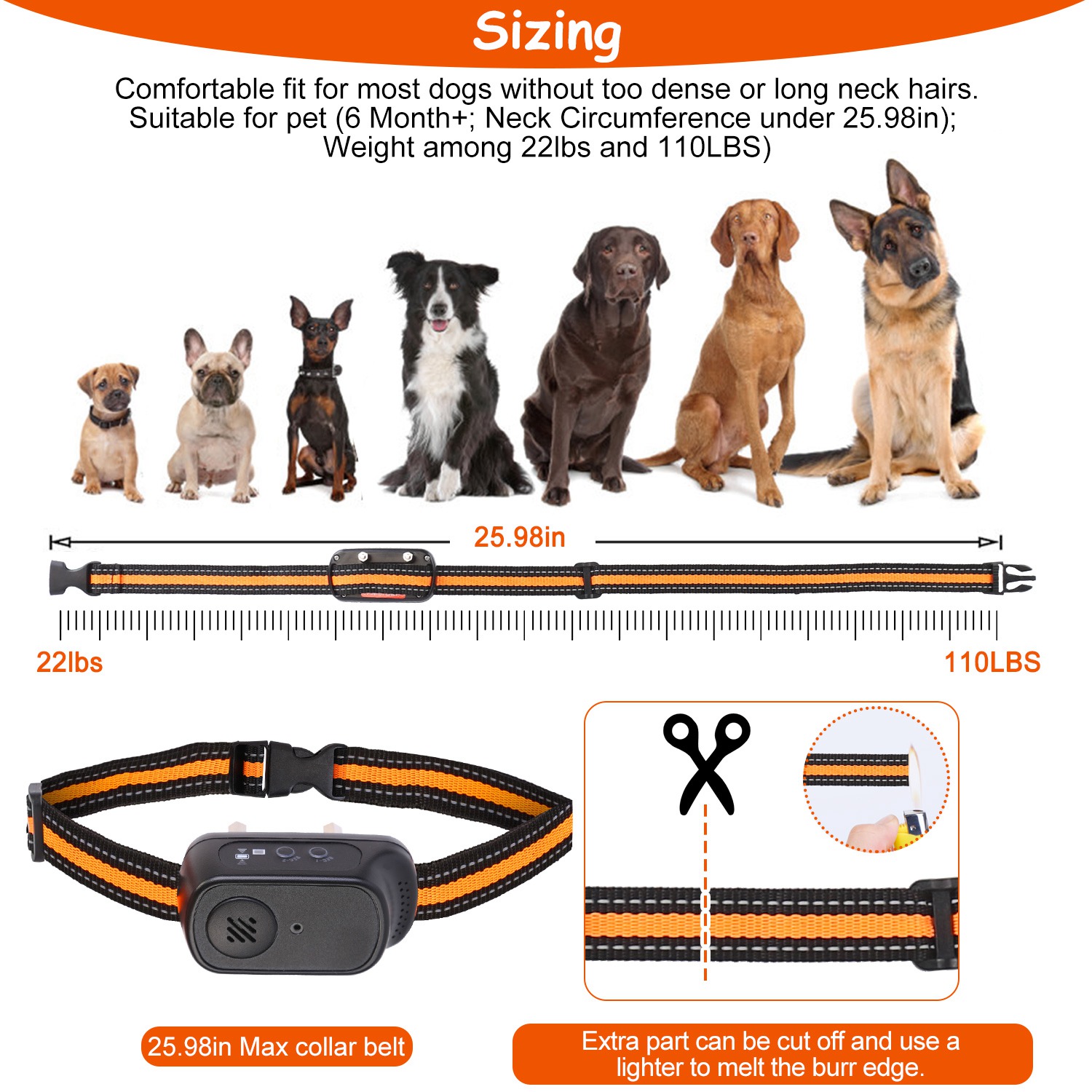 1Pc 984FT Dog Training Collar IP65 Waterproof Pet Beep Vibration Electric Shock Collar 3 Channels Rechargeable Transmitter Receiver Trainer With Recording Safety Keypad Lock — foto 12