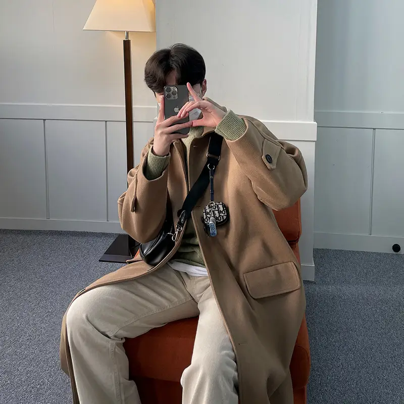 Woolen Coat Men's Long Autumn And Winter