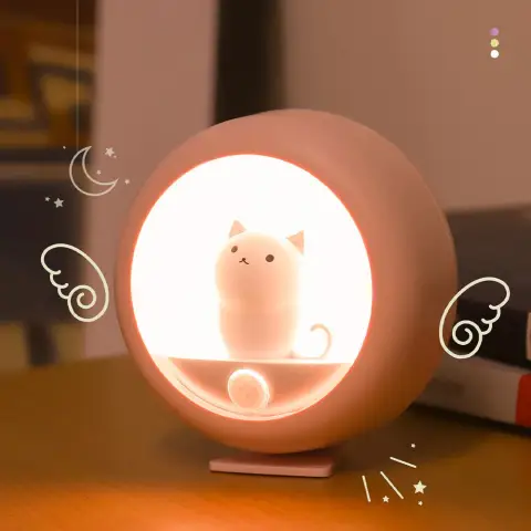 Creative Body Induction Cat Night Light Pet Bedroom Atmosphere