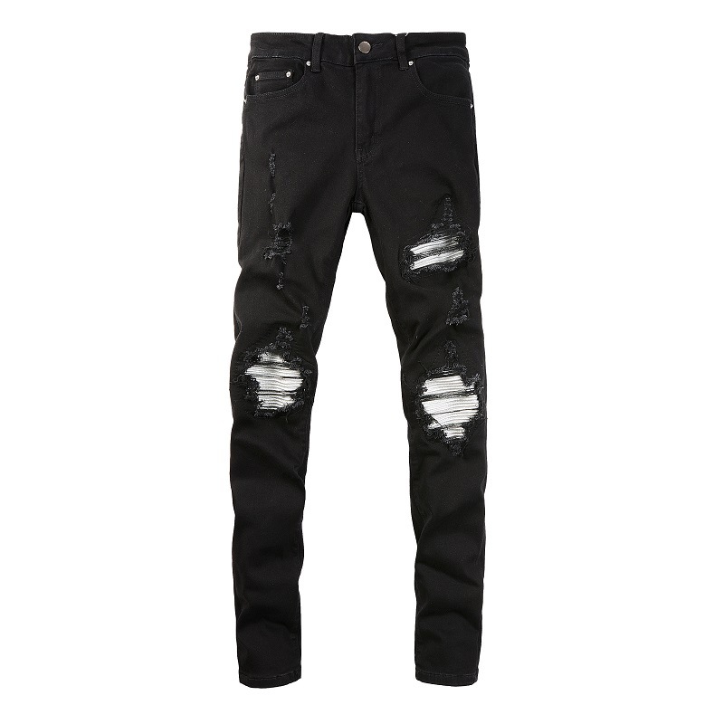 Title 1, Herren-Jeans „Torn Patch Stretch Slim“.