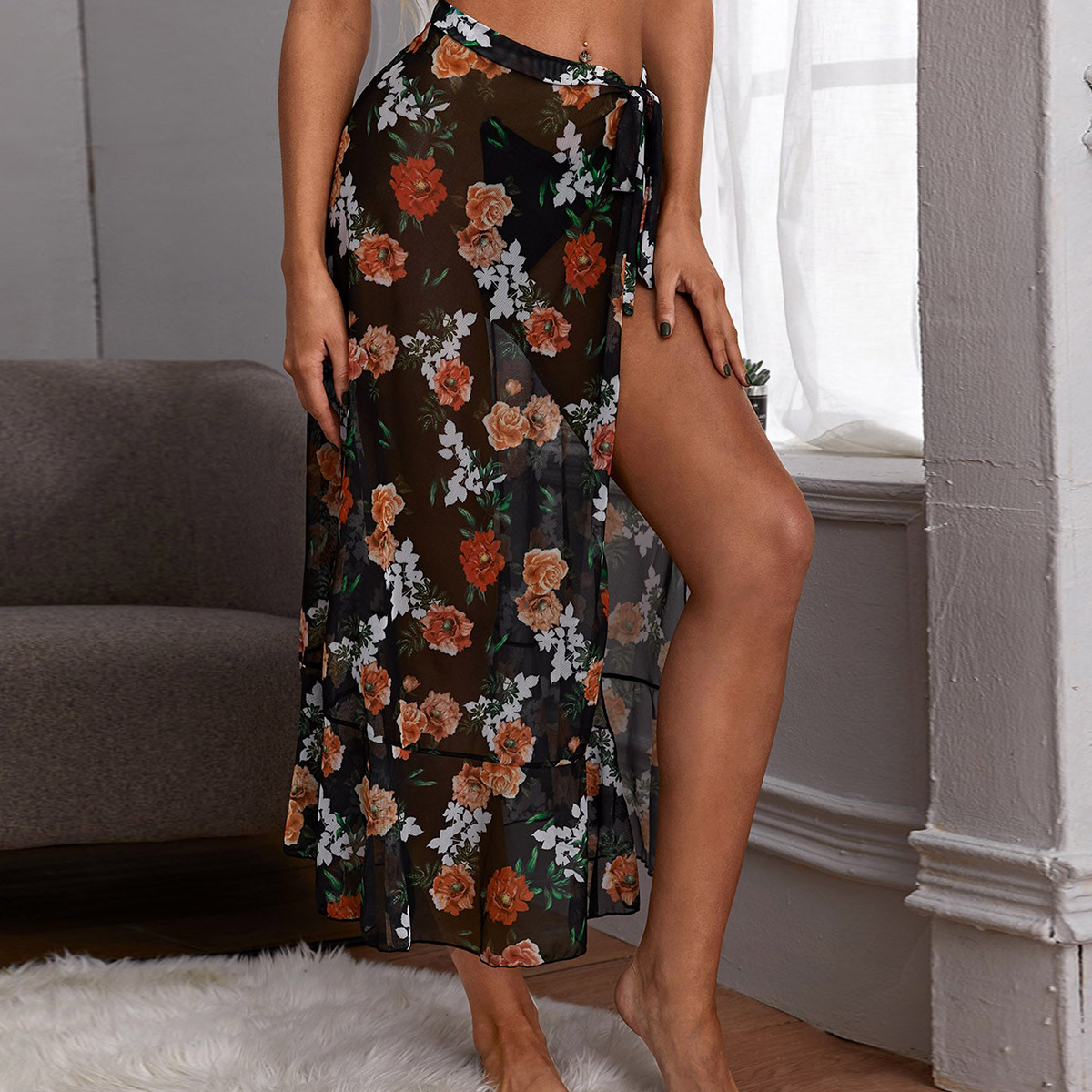 Women's Printed Beach Gauze Skirt