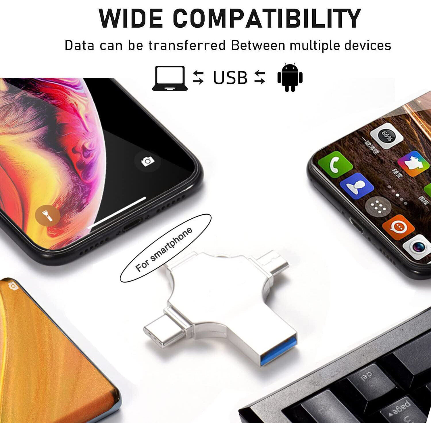 2TB 4in1 Drive Photo Storage Stick OTG For Android PC