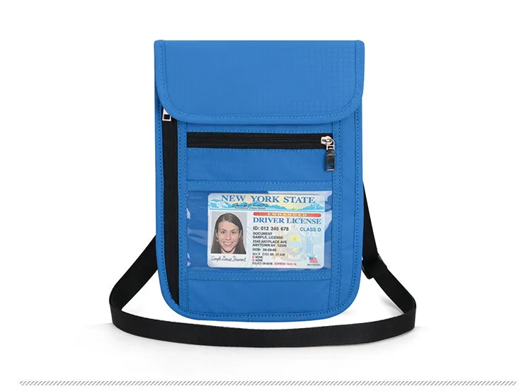 Multifunctional Waterproof Travel Passport Bag - Blue