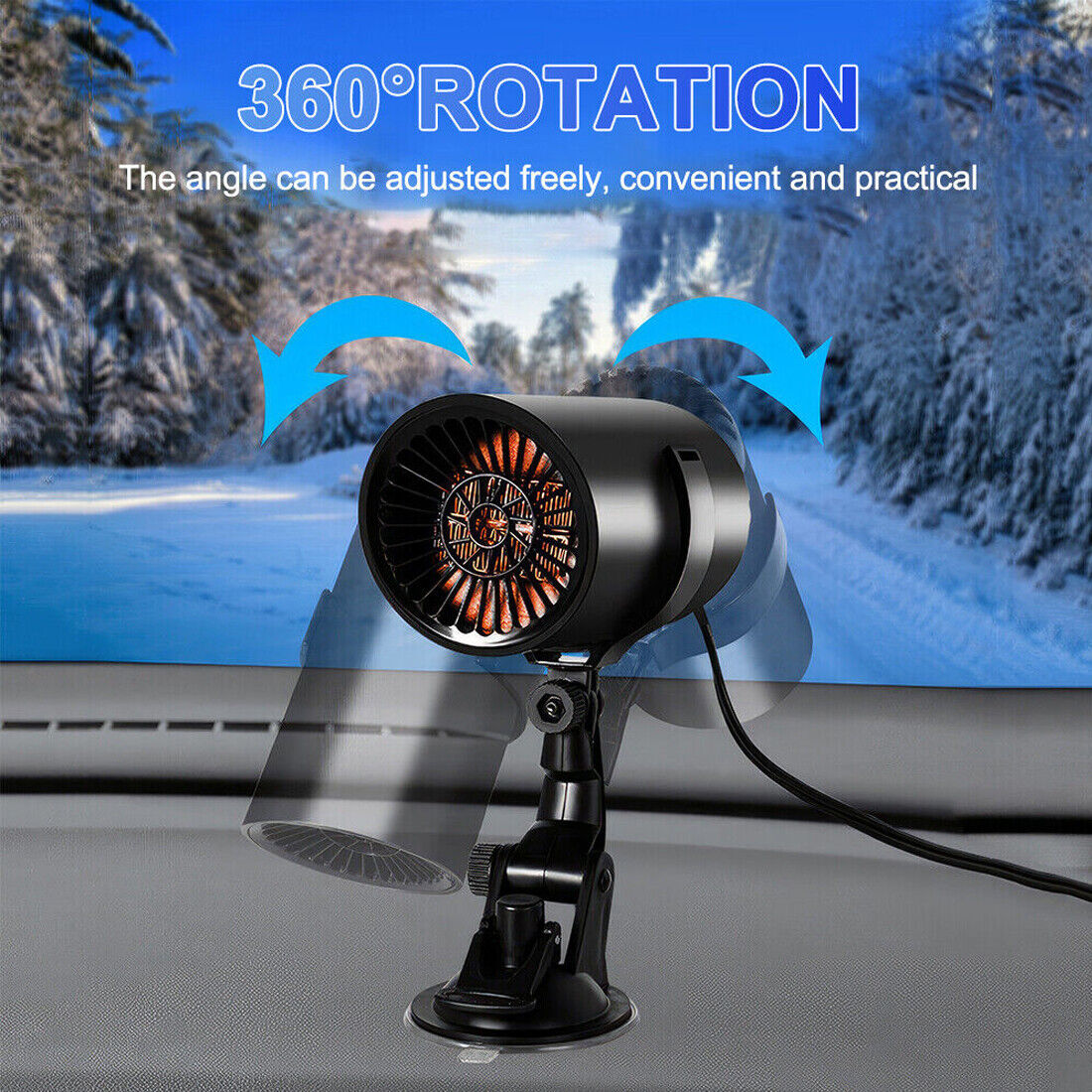 150W 12V Car Truck Universal Demister Heater Fan Warmer Defroster Windscreen — image 11