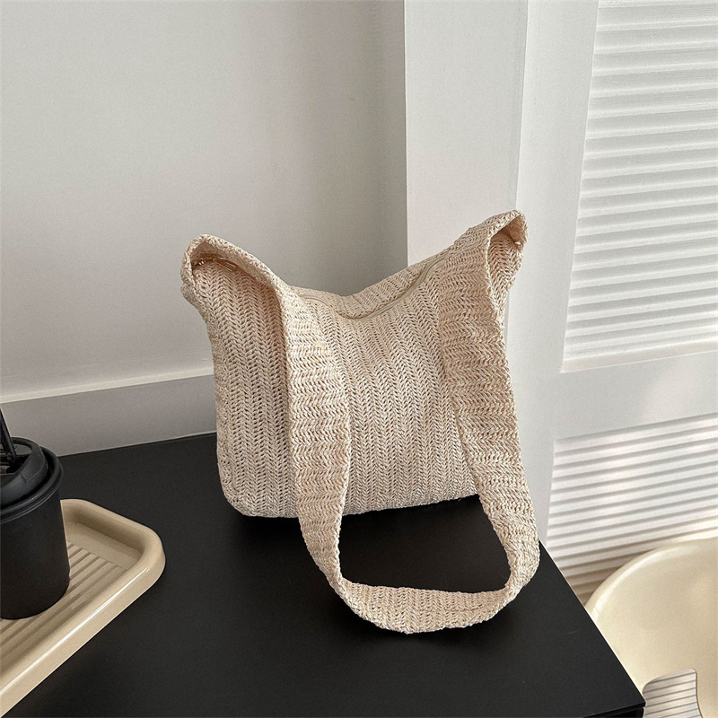 Women's Fashion Straw Large-capacity Woven Crossbody Bag