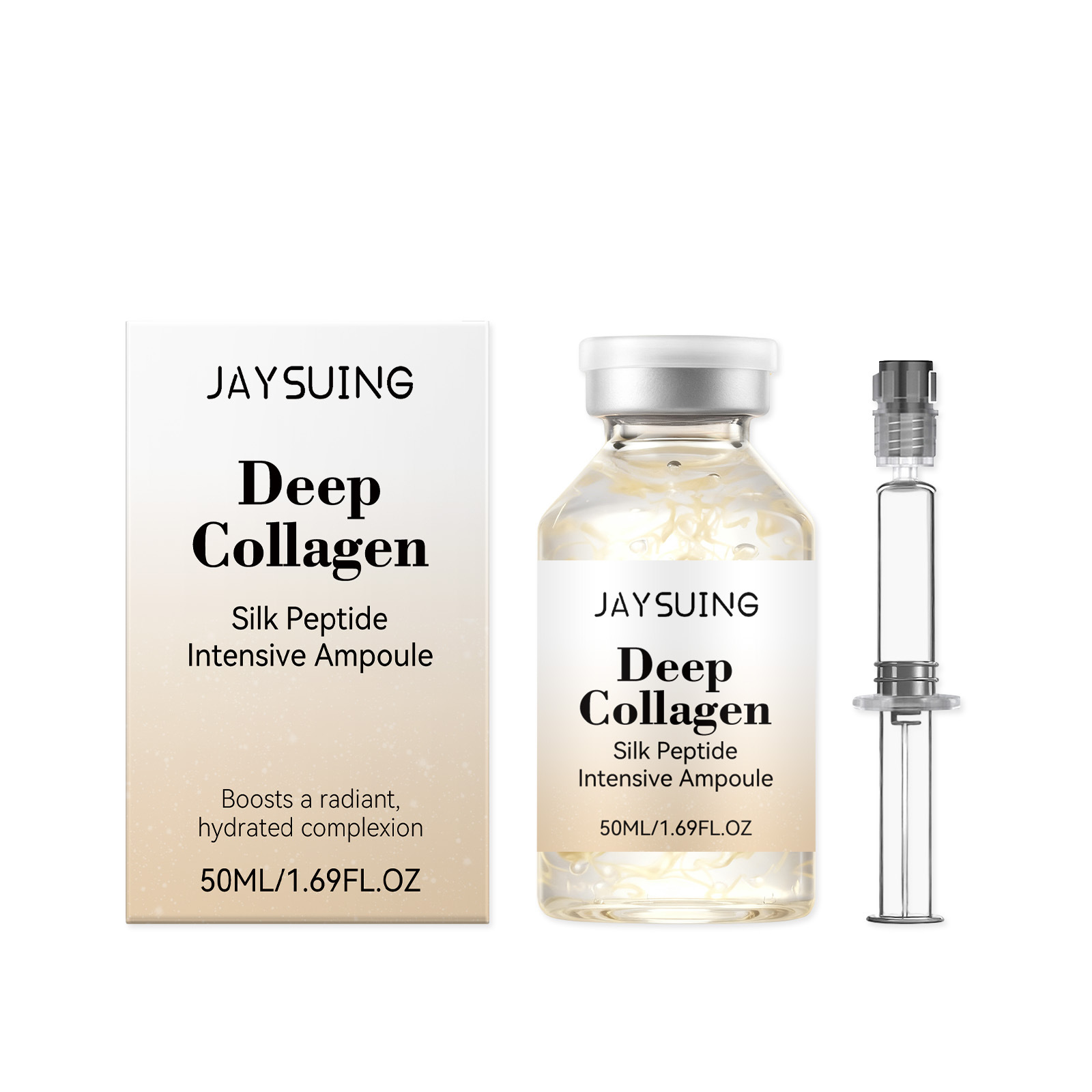 JAYSUING Silk Peptide Ampoule Facial Skin Collagen Softening Moisturizing Smooth Refreshing