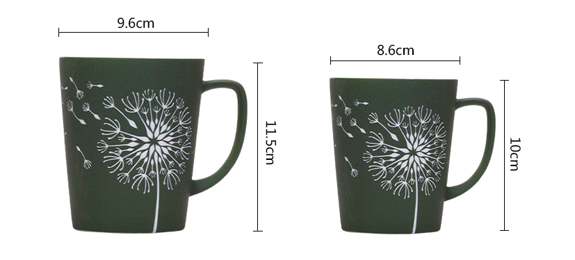 Title 3, Simple Leaf Water Cup Frosted Ceramic Creative ...