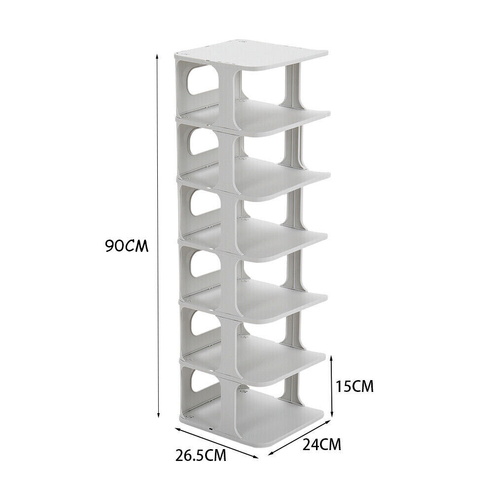 7 Tier Shoe Rack Tall Storage Shelf Unit Cabinet Home Organiser Footwear Stand — image 6