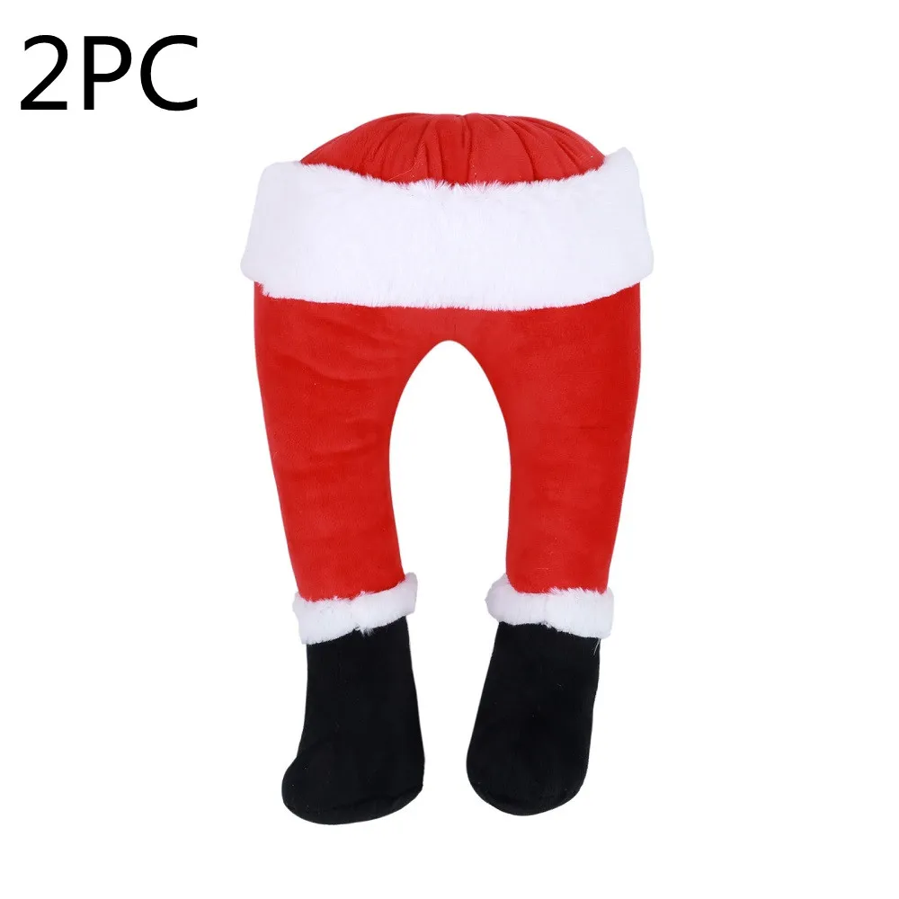 Garden decoration Elf legs Christmas Day - White 2Pc