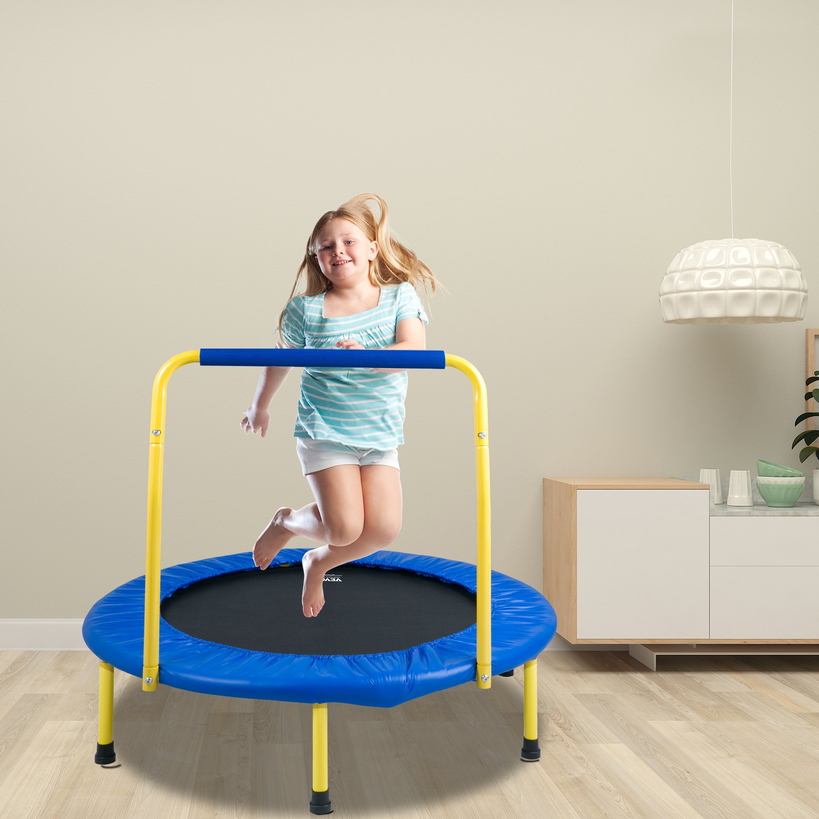 VEVOR 3FT Trampoline For Kids Indoor Outdoor Foldable Baby Toddlers Trampoline image 4