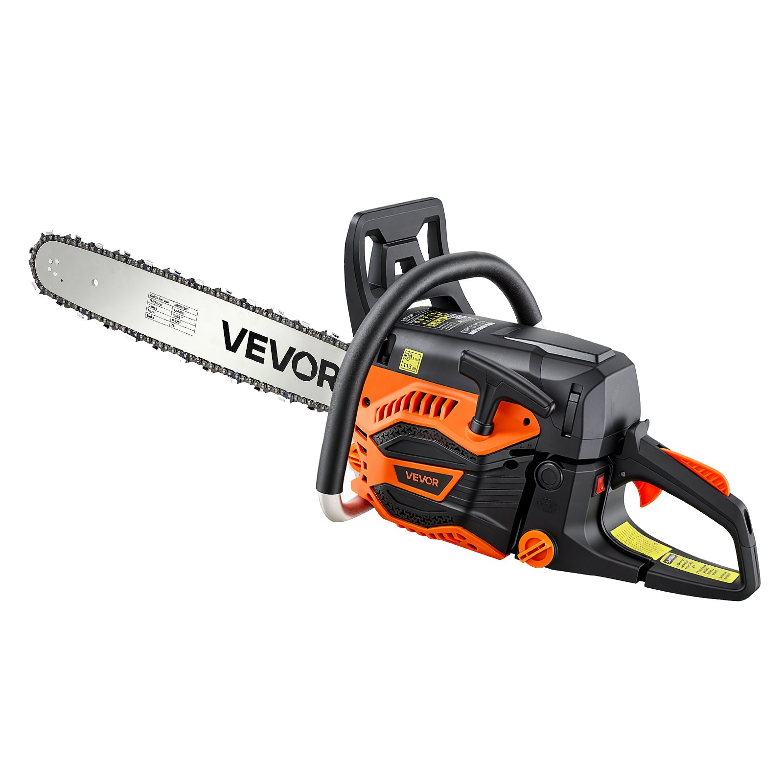 Gas Powered Chainsaw 20 Inch 58CC 3.22HP 2 Stroke Engine Gas Chainsaw, For Wood Cutting, Tree Trimming & Land Clearing, Throttle-Synced Choke, Power Chain Saw With Non-Slip Handle & Dual Tanks image 4