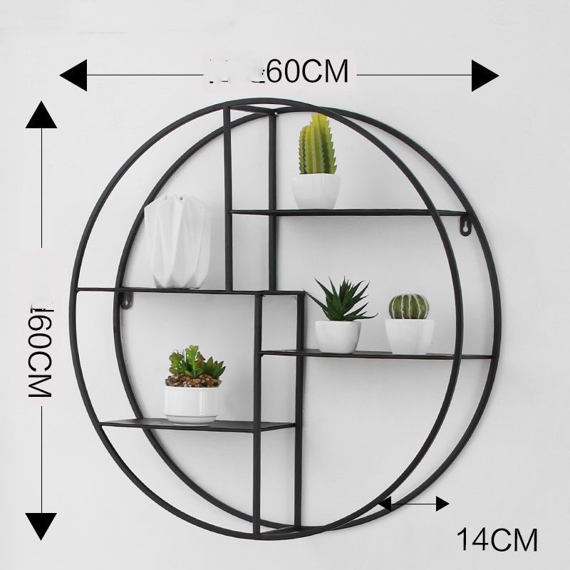 Metal Wall Shelf, Round and Hexagonal, picture 5 of 12