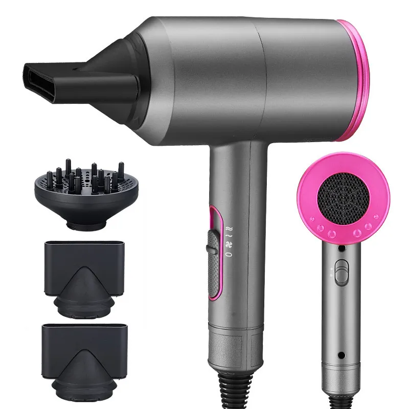 Hair Dryer 1400w 110V 220V Hairdryer Hair Blow Dryer Fast Straight Hot Air Styler 3 Heat Setting 2 Speed Ne Setting - Eu