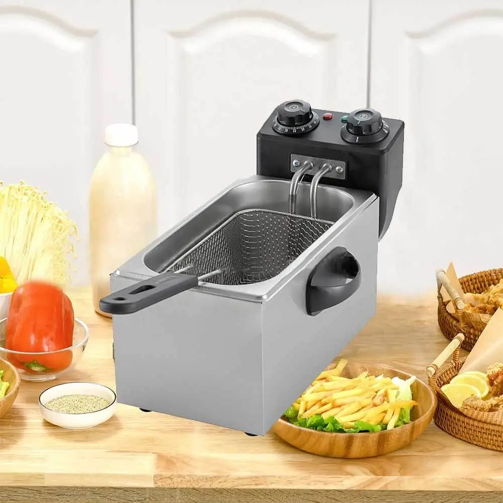 2000W Adjustable Temperature Timer 4 Litre Stainless