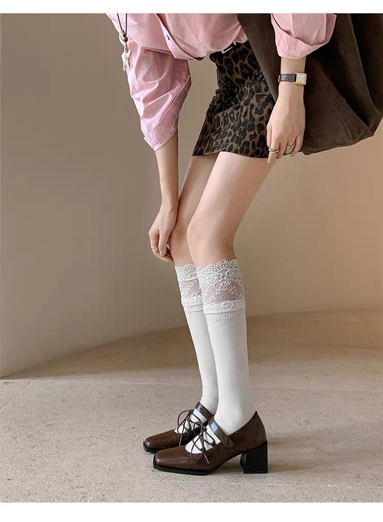 Square Toe Mary Jane Heels