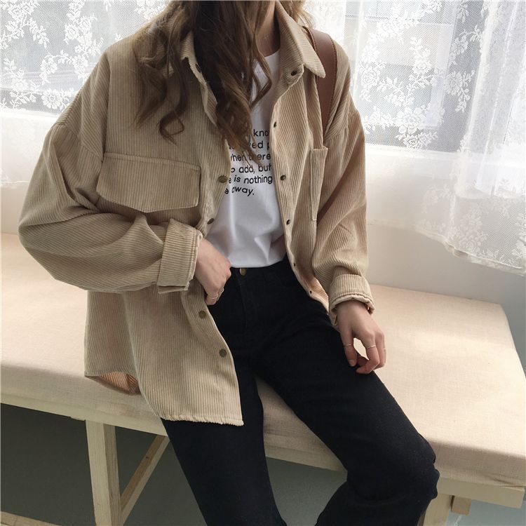 Women's New Loose Corduroy Shirt