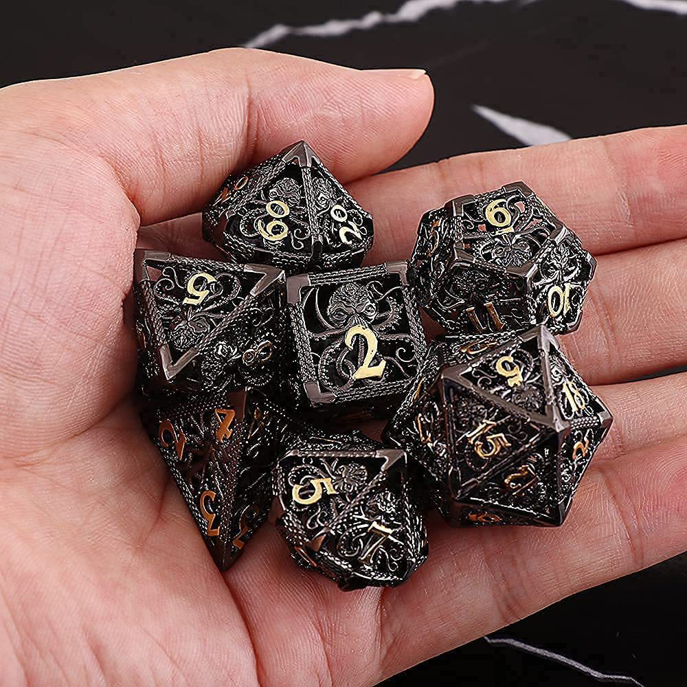 Title 4, Copper Hollow Metal Dice Suit Polyhedron