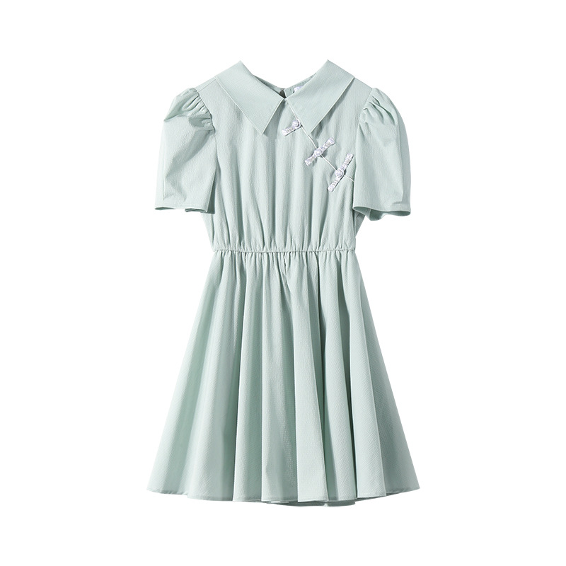 Button High-Waist A-Line Dress, picture 2 of 7