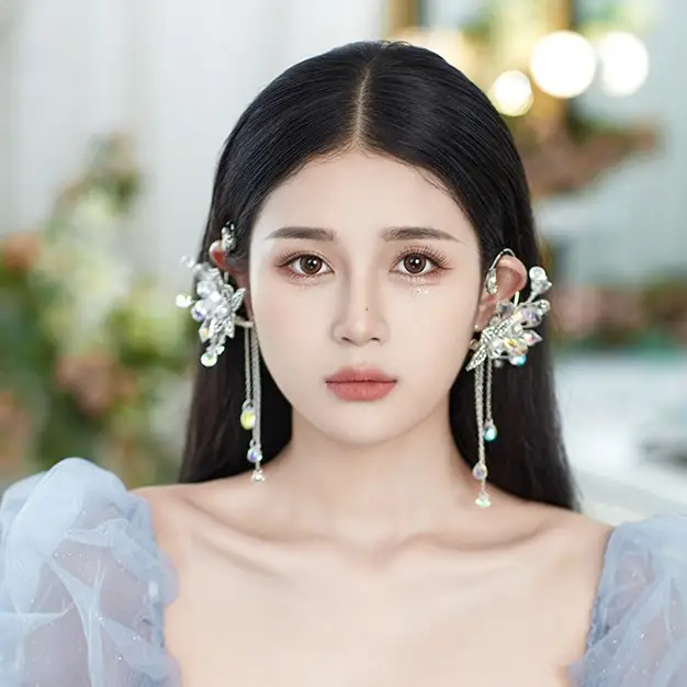 Bride Korean Sweet Ear Hanging Zircon