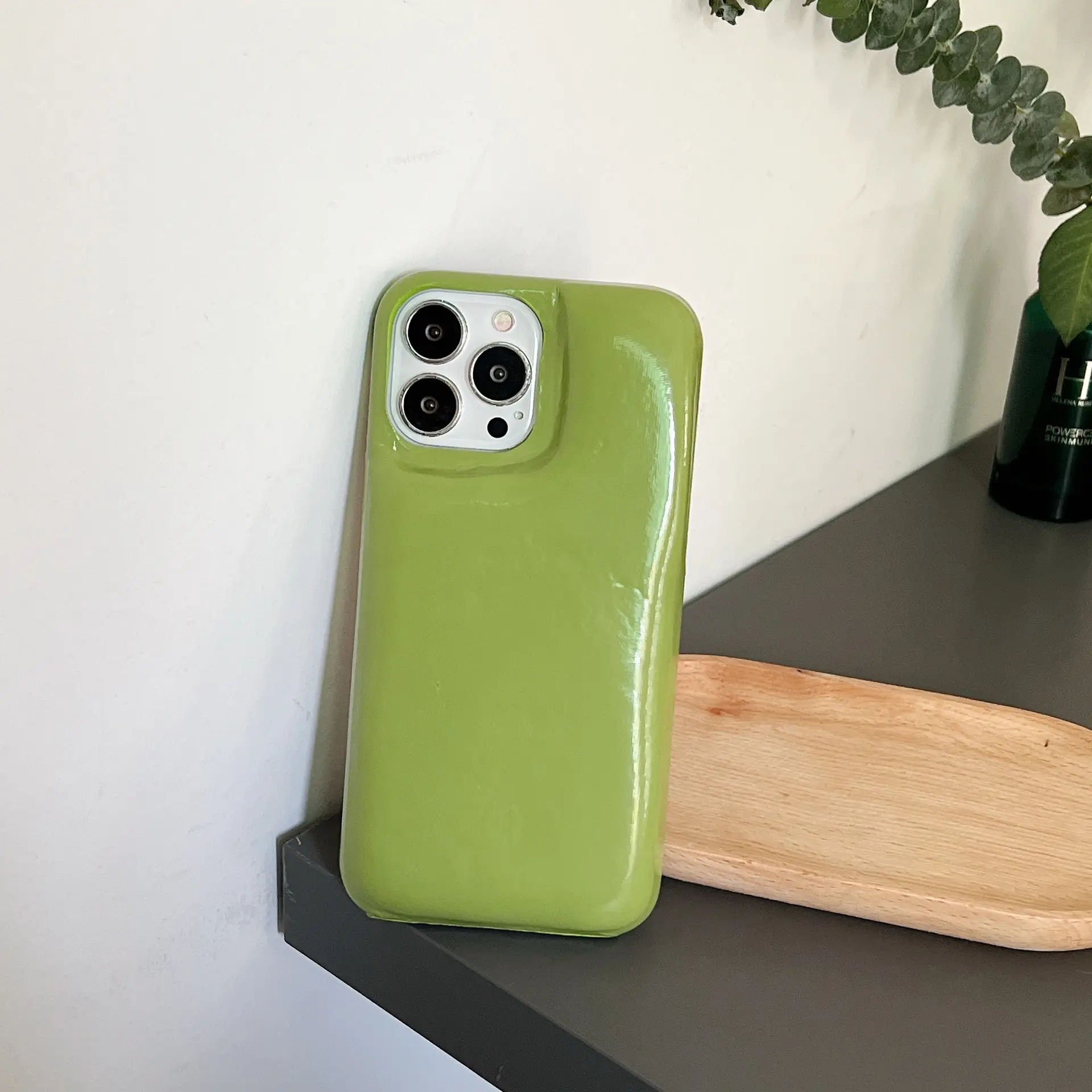Simple Fashion Glossy Leather Phone Case Protective Case