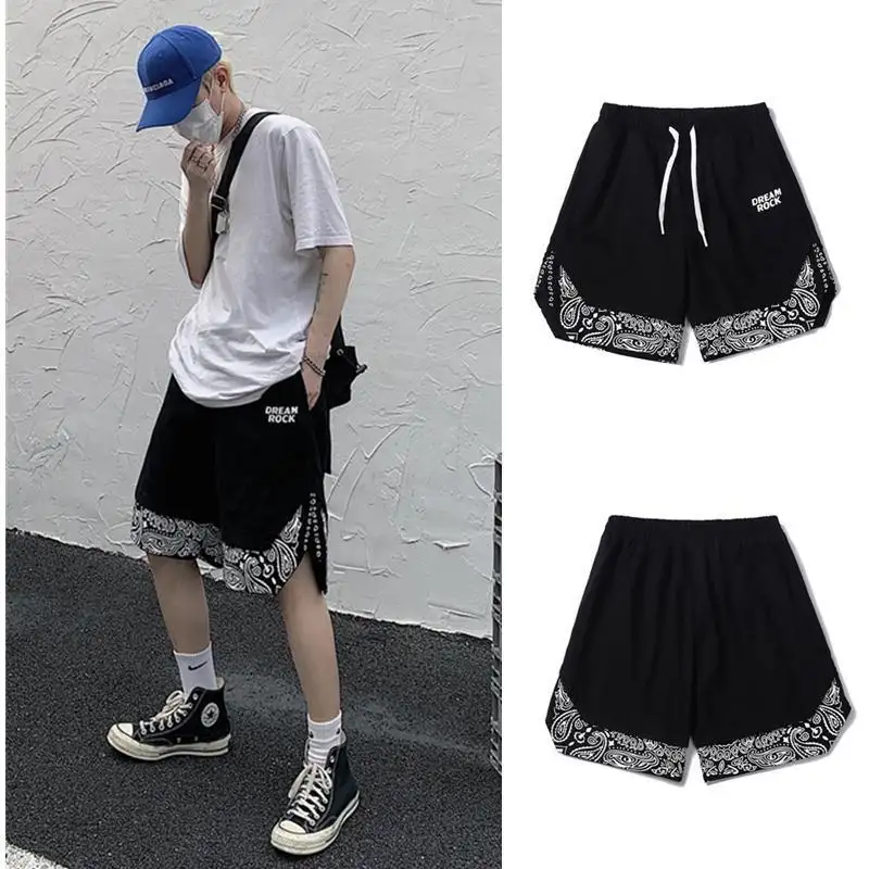 Head Cashew Flower Shorts Hip-hop Trend Loose
