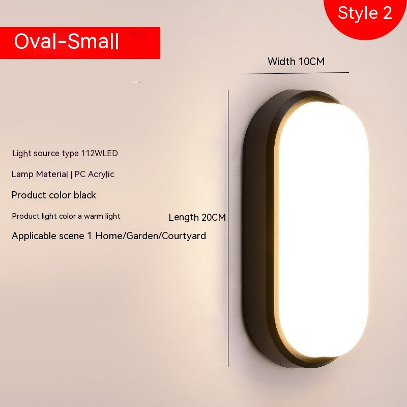 Small Black Oval Warm Light