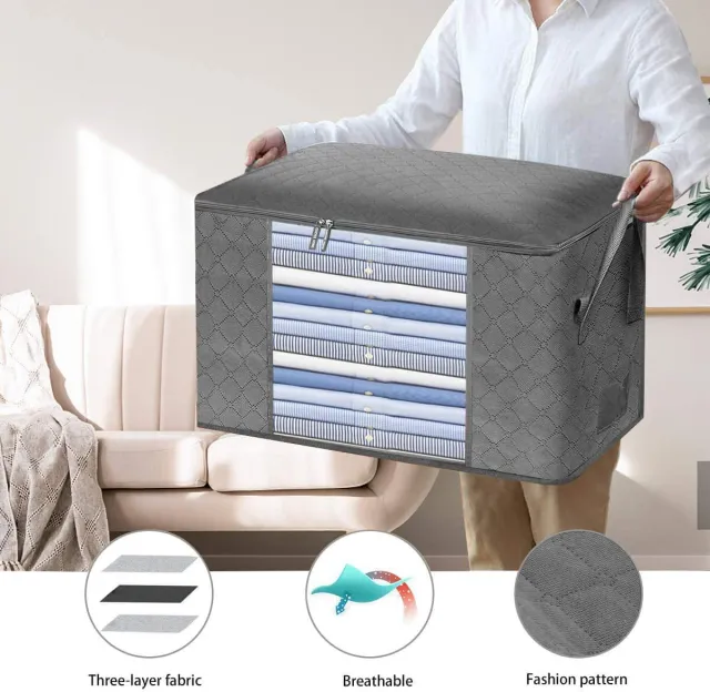 Non Woven Storage Bag With Reinforced Handle Grey - Shop at LoveMi